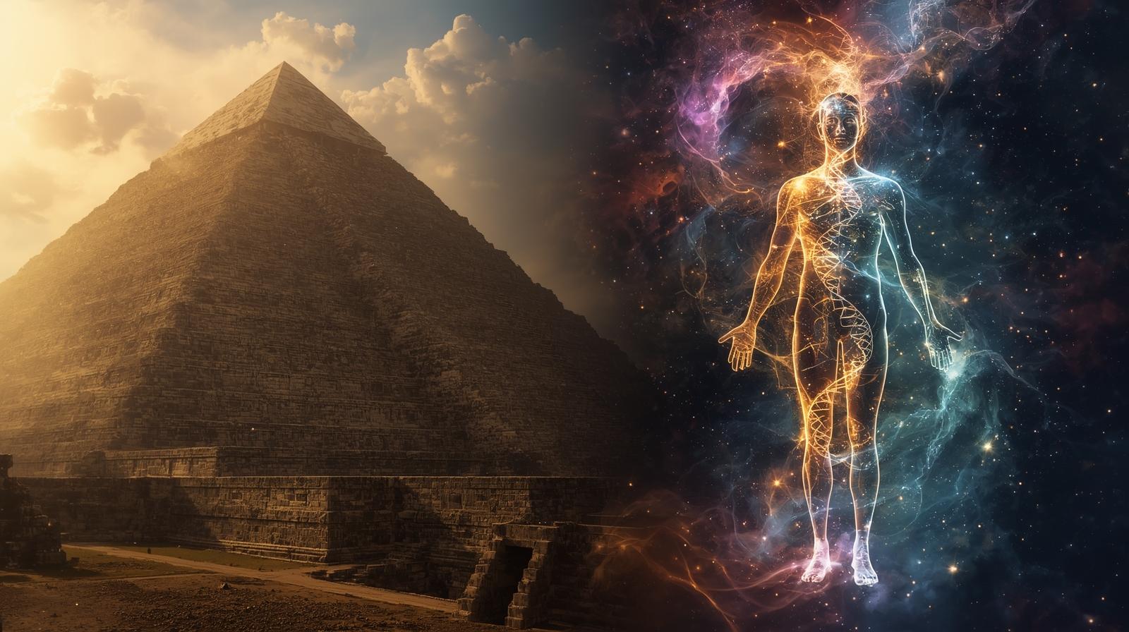 DNA as Human Pyramid Technology vs Ancient Pyramids